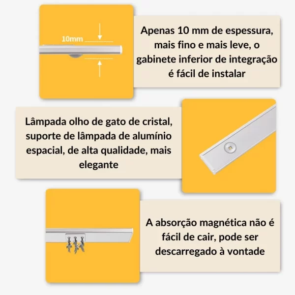 Lâmpada LED Magnética com Sensor de Movimento - Image 3