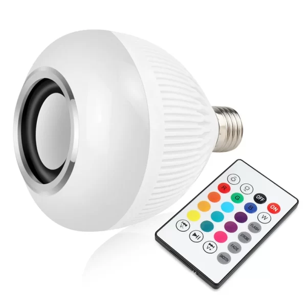 Lâmpada com caixa de som LED Bluetooth com controle de 12W - Image 6