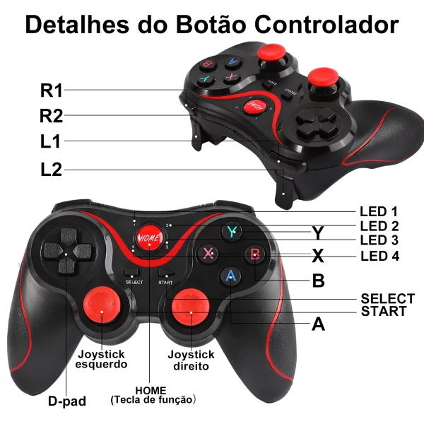 Controle gamer Bluetooth X3 - Image 11