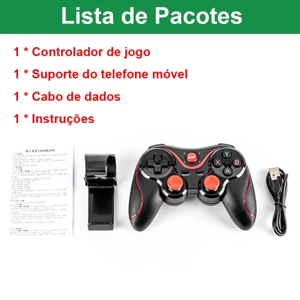 Controle gamer Bluetooth X3 - Image 12