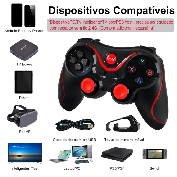 Controle gamer Bluetooth X3 - Image 6