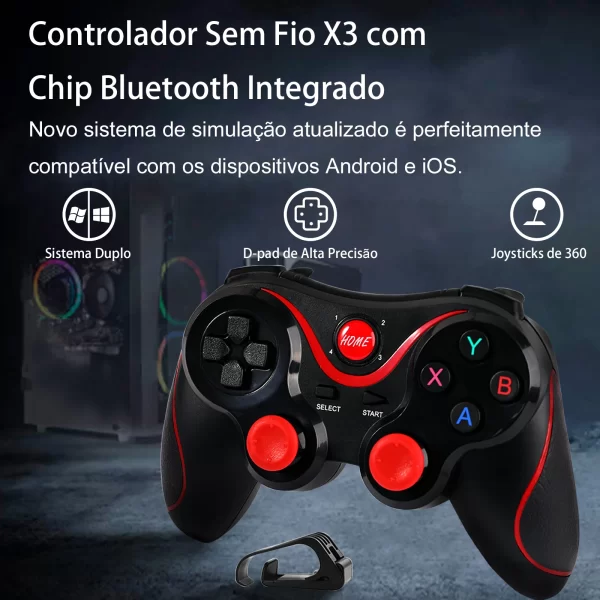 Controle gamer Bluetooth X3 - Image 3